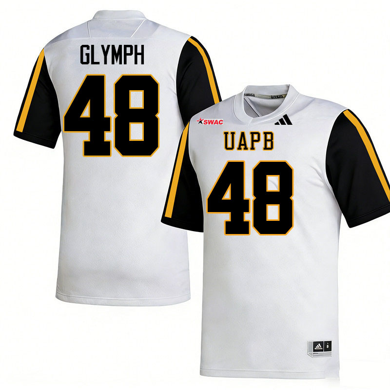 Arkansas-Pine Bluff Golden Lions #48 Trey Glymph College Football Jerseys,Uniforms-White